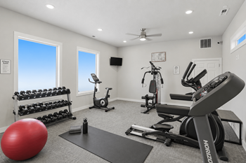 Park station fitness studio with cardio & free weights